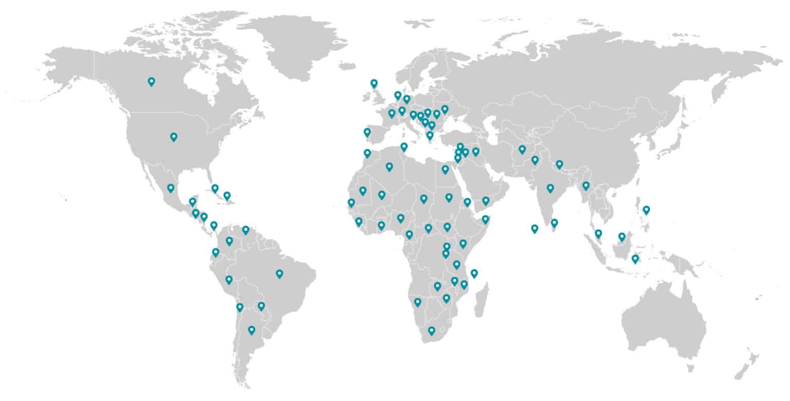 Where We Work Map.