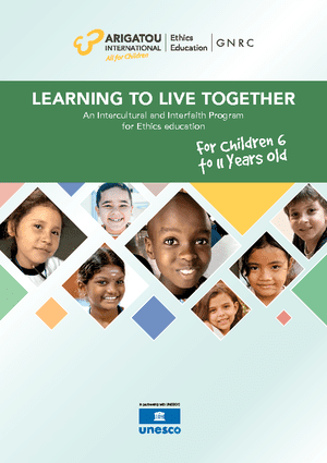 The cover of the Learning to Live Together pdf for children 6-11 years old.